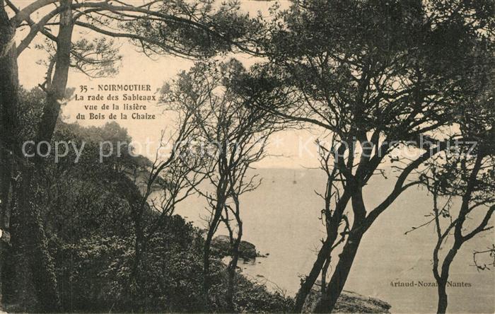 Noirmoutier-en-l Ile La rade des Sableaux vue de la lisière du Bois de la Chaize