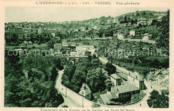 Thiers Vue Generale Tournant de la route de la Vallee au Pont Saint Roch