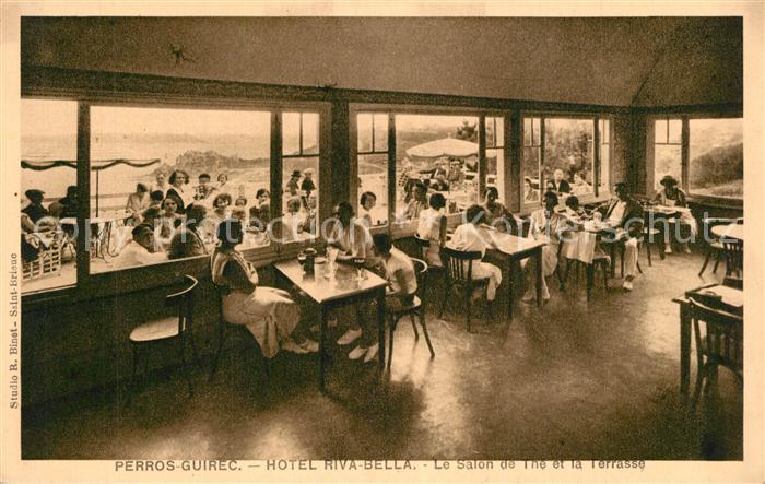 Perros-Guirec Hôtel Riva Bella Salon de Thé et la terrasse