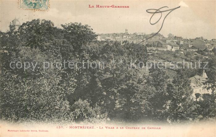 Montrejeau Haute-Garonne Panorama de la ville et Chateau de Cape