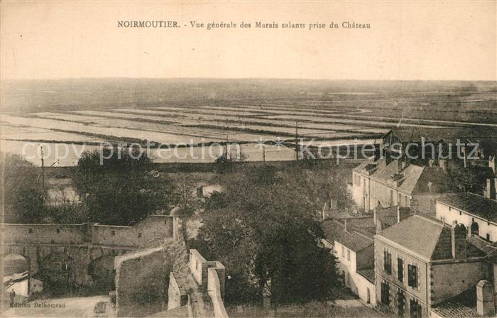 Noirmoutier-en-l Ile Vue Generale des Marais salants prise du Chateau