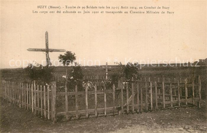 Buzy-Darmont Tombe de 99 Soldats Grande Guerre Combat de Buzy