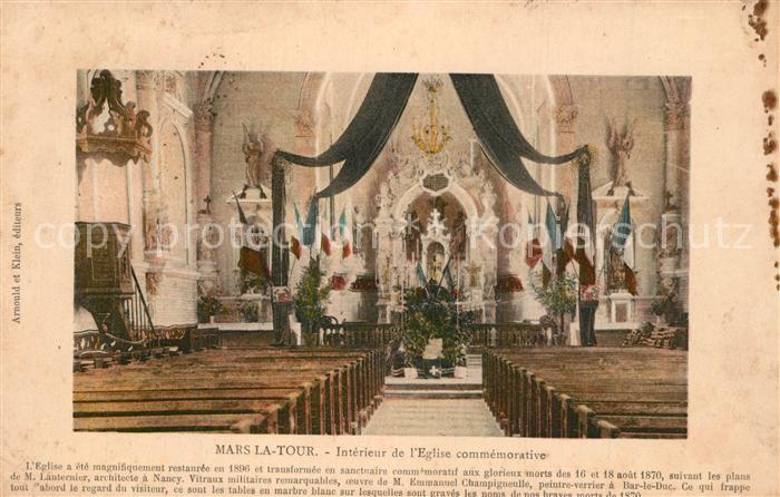 Mars-la-Tour Intérieur de l'Eglise commémorative