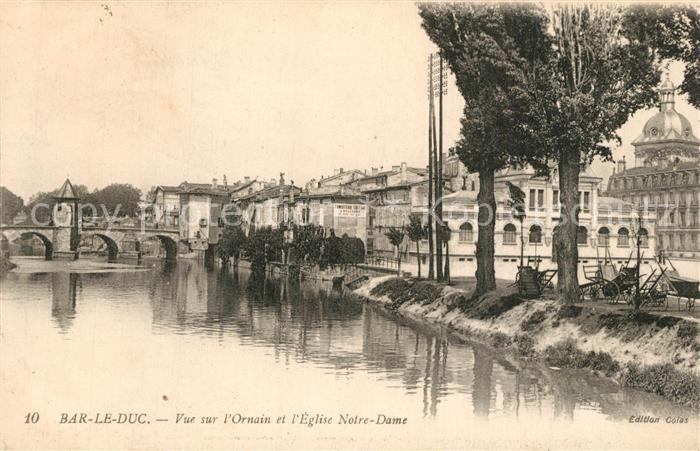 Bar-le-Duc Vue sur l'Ornain Eglise Notre Dame