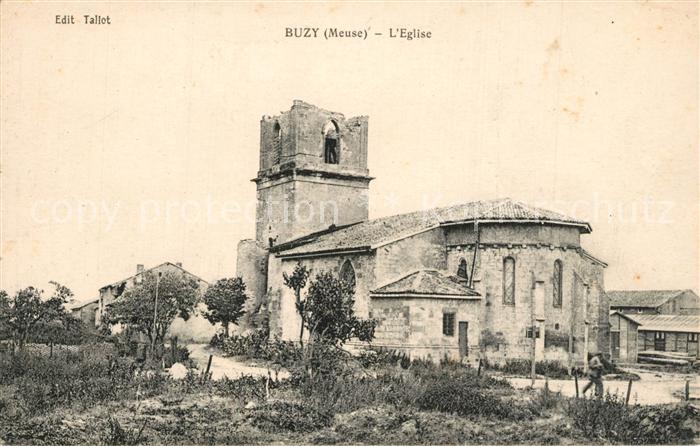 Buzy-Darmont Eglise Clocher détruit Truemmer 1. Weltkrieg