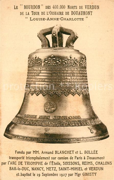 Douaumont Le Bourdon de la Tour de l'Ossuaire Louise Anne Charlotte