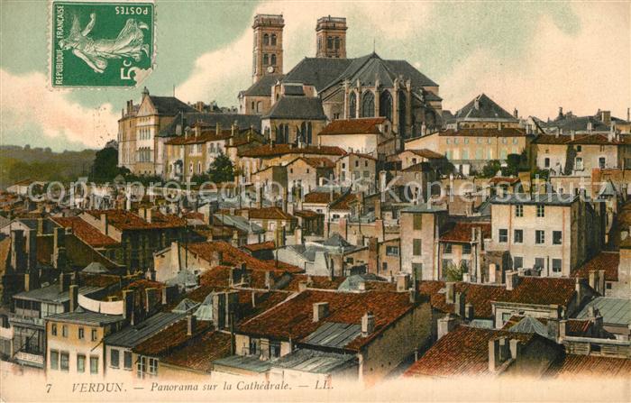 VERDUN Meuse Panorama sur la Cathedrale