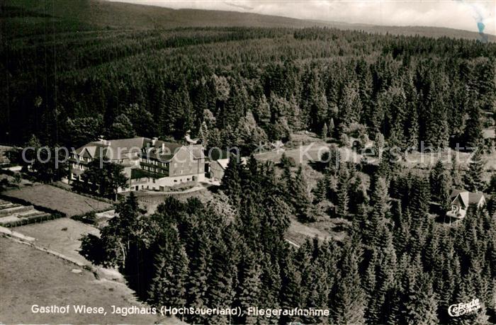 Fleckenberg Gasthof Wiese Jagdhaus Fliegeraufnahme