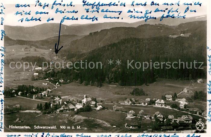 Hinterzarten Hoehenluftkurort im Schwarzwald Fliegeraufnahme