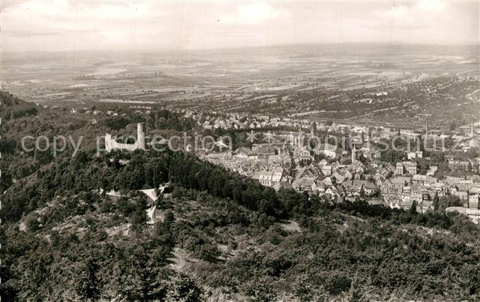 Weinheim Bergstrasse Panorama Blick von der Wachenburg Burgruine Windeck