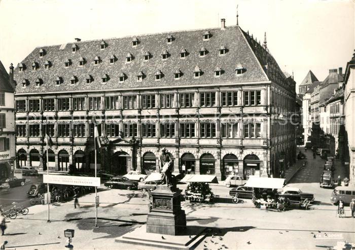 Strasbourg Alsace Place Gutenberg Monument Chambre de Commerce