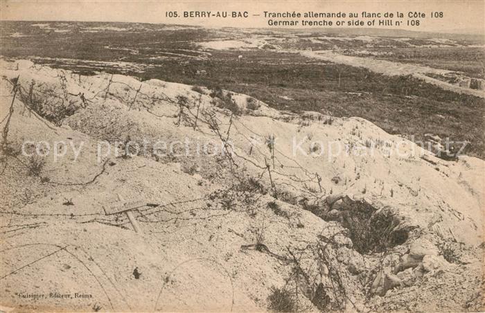 Berry-au-Bac Tranchee allemande au flanc de la Cote