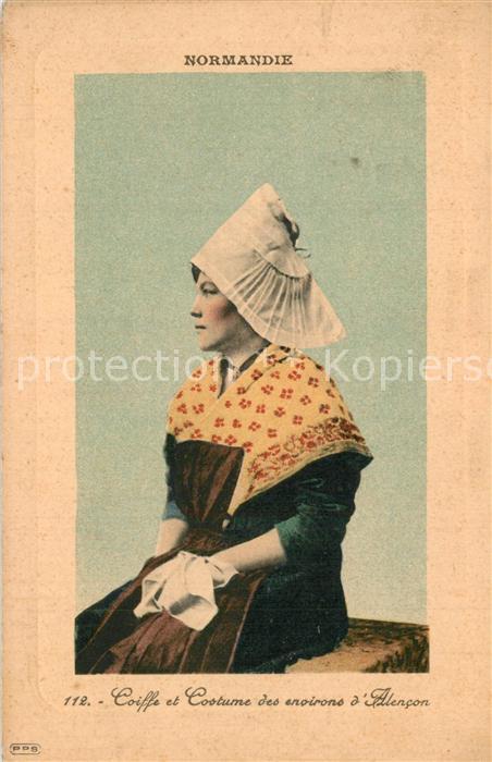 Alencon Coiffe et Costume des environs d_Alenco