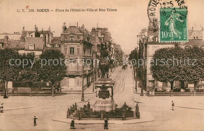 Rouen Place de l’Hotel de Ville et Rue Thiers