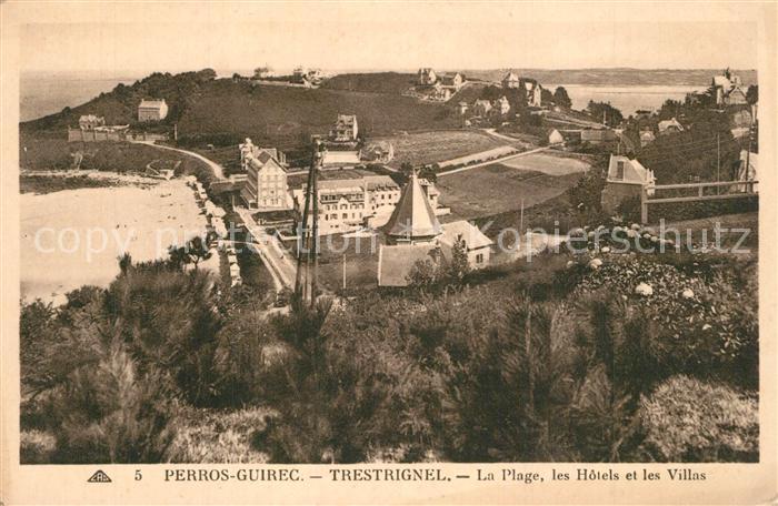 Perros-Guirec Trestrignel La Plage les Hotels et les Villas