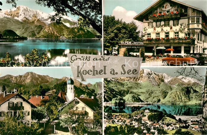 Kochel See Panorama Alpen Hotel Ortsansicht