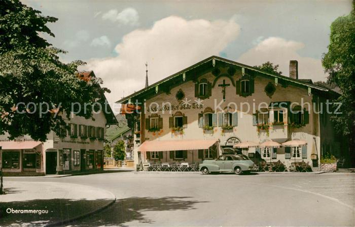 Oberammergau Dorfplatz und Hotel Alte Post