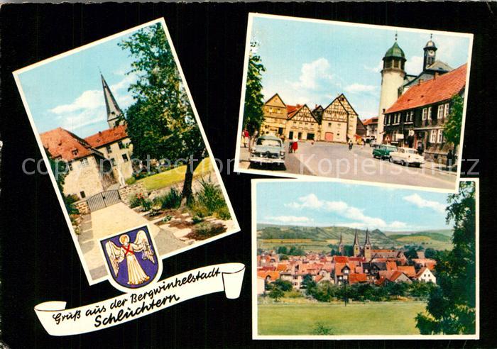 Schluechtern Kirche Strassenpartie Panorama
