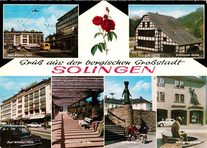 Solingen Graf Wilhelm Platz Bulkhauser Kotten Botanischer Garten Kirchplatz Pete