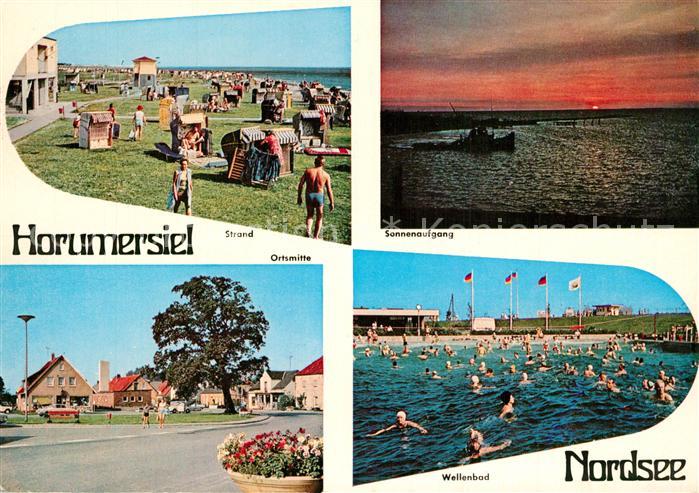 Horumersiel Strand Ortsmitte Sonnenaufgang Wellenbad