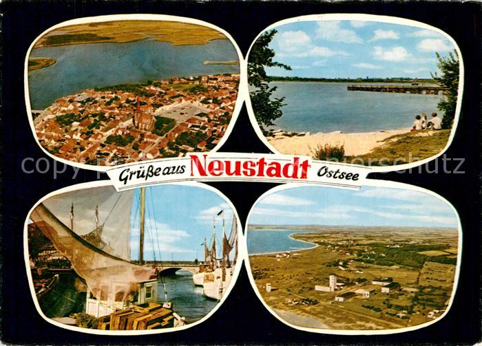 Neustadt Holstein Fliegeraufnahmen Strand Fischereihafen