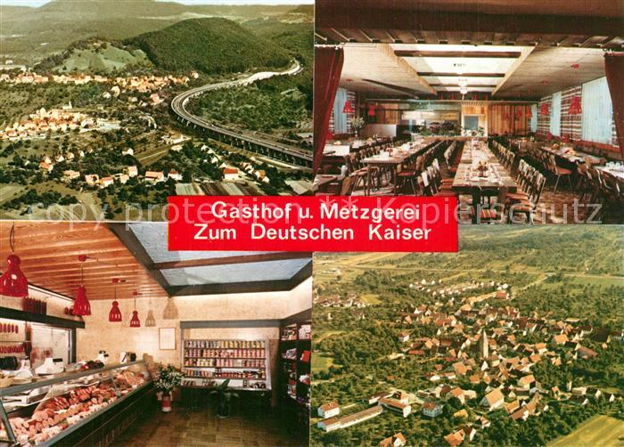 Zell Aichelberg Gasthof Metzgerei Zum Deutschen Kaiser Gastraum Theke Fliegerauf