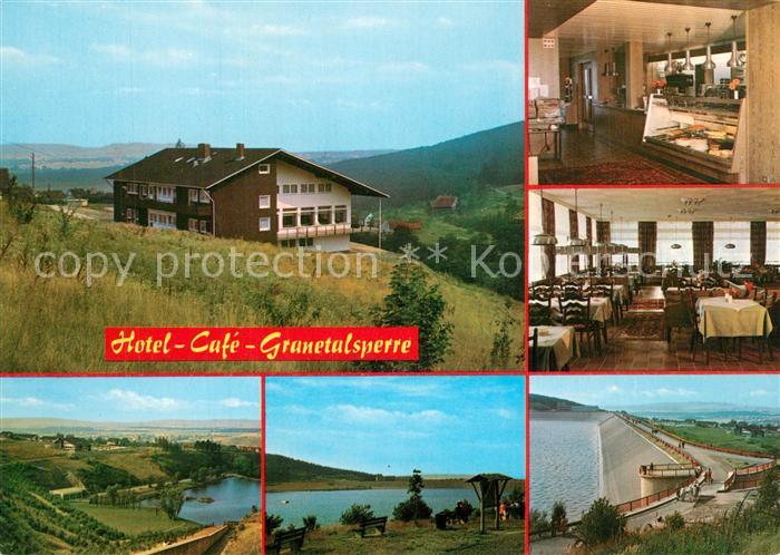 Langelsheim Hotel Cafe Granetalsperre Gastraeume Panorama Staumauer