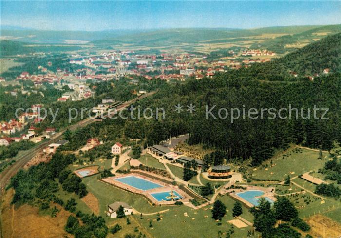Bad Kissingen Fliegeraufnahme mit Terrassen Schwimmbad