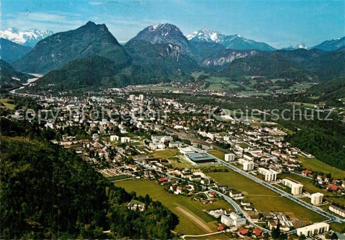 Bad Reichenhall Fliegeraufnahme mit Loferer Steinberge Muellnerhorn Ristfeuchtho