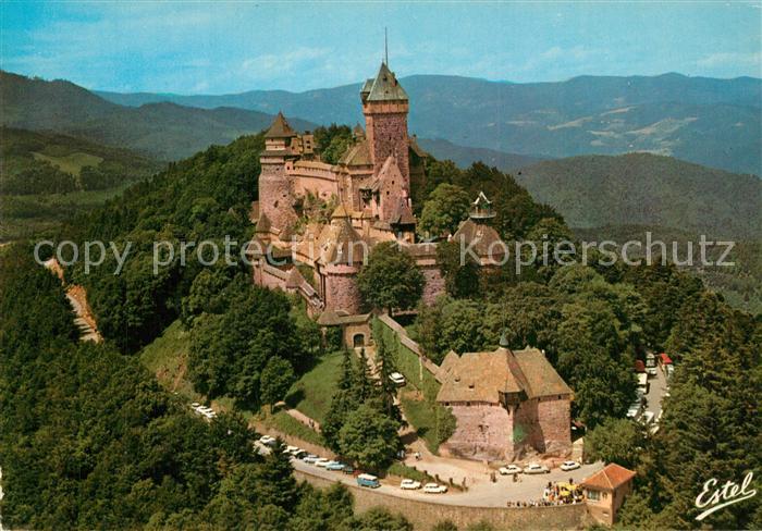 Haut-Koenigsbourg Hohkoenigsburg Chateau vue aérienne