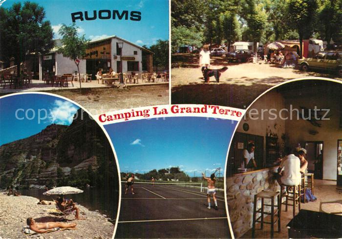 Ruoms Camping Caravaning La Grand Terre Plage Tennis Restaurant