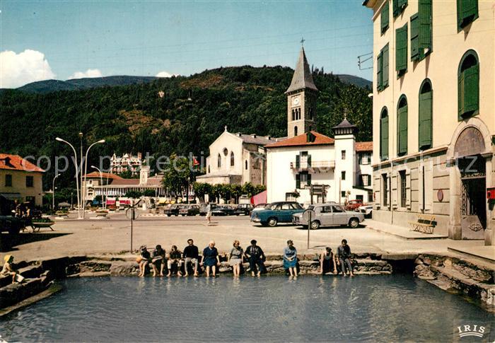 Ax-les-Thermes Bassin des Ladres eaux sulfureuses Place du Breilh Eglise
