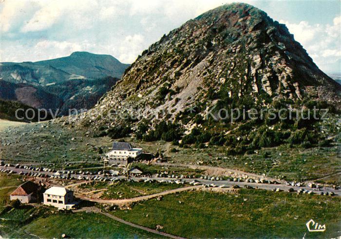 Sainte-Eulalie Ardeche Vue aérienne Source de la Loire au fond Mont Mezene