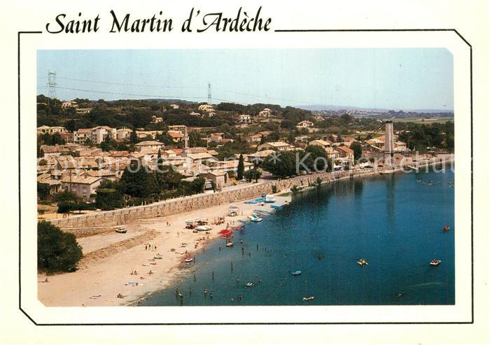 Saint-Martin-d Ardeche La plage vue aérienne