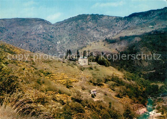 Saint-Martin-de-Valamas Vallee de l'Eyrieux Chateau de Nelly au fond Château et