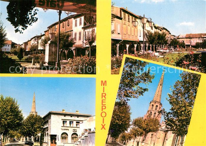 Mirepoix Ariege Les Couverts Place Eglise Poste