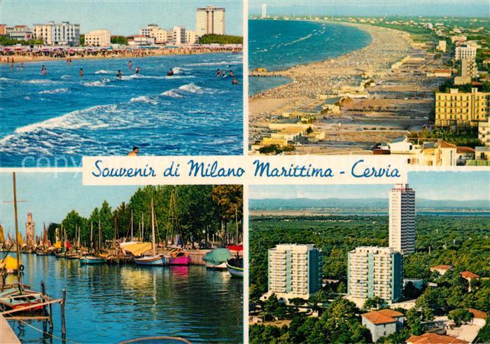 Milano Marittima Kuestenpanorama Strand Hafen Hotels Hochhaeuser