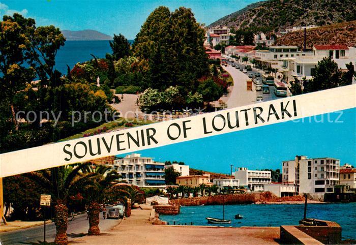 Loutraki Greece Kuestenstrasse Hafen Meerblick