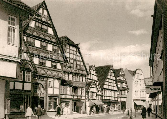 Bad Salzuflen Alte Haeuser in der Lange Strasse Fachwerkhaeuser