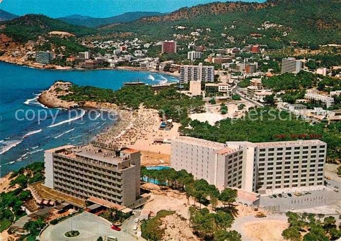 Paguera Mallorca Islas Baleares Hotels Strand Kueste Fliegeraufnahme