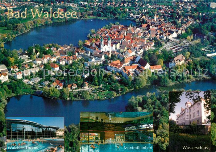 Bad Waldsee Fliegeraufnahme Kurort Waldseetherme Maximilianbad Wasserschloss