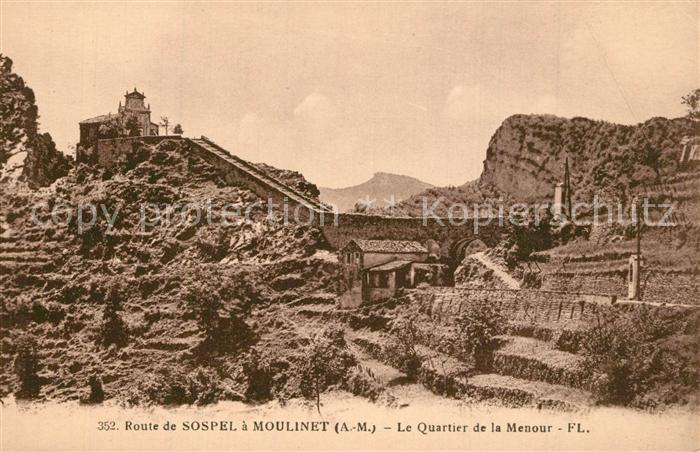 Sospel Route de Sospel a Moulinet Quartier de