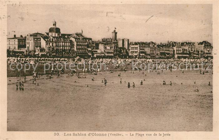 Les Sables-d Olonne La plage vue de la Jetée
