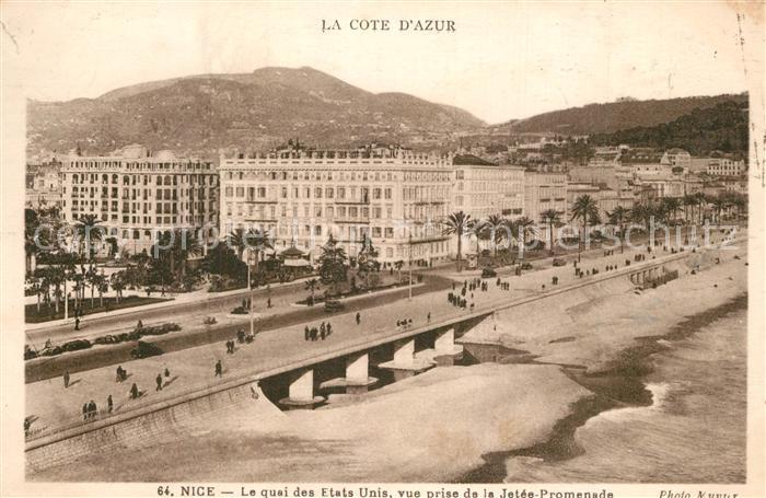 Nice Alpes Maritimes Quai des Etats-Unis Côte d Azur vue prise de la Jetée Prome