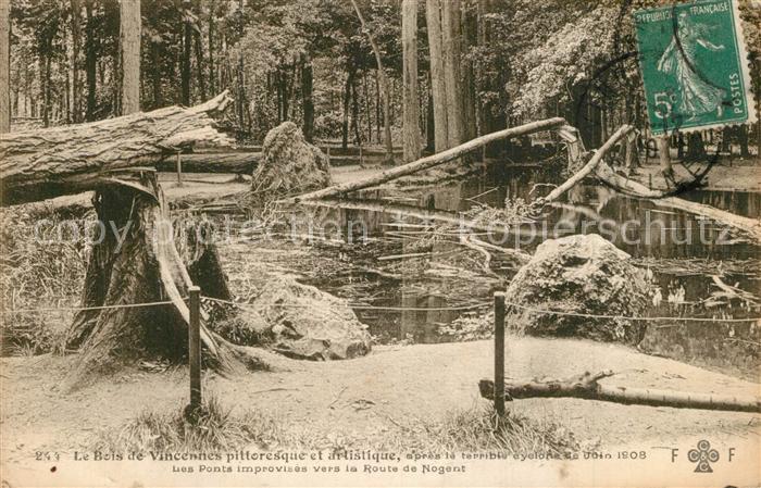Bois de Vincennes après le terrible eyelone de Juin 1908