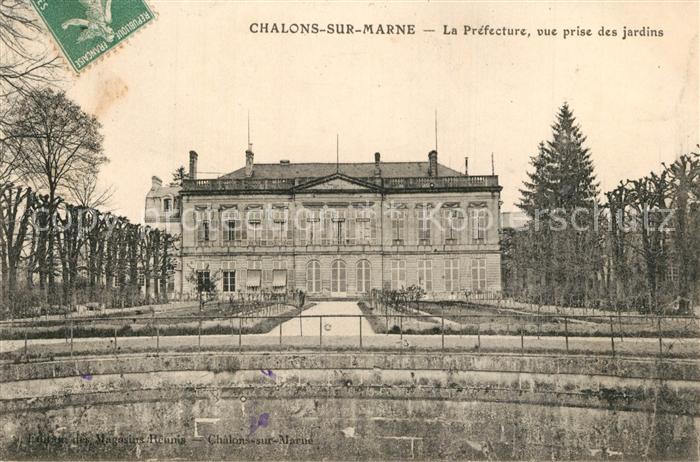Chalons-sur-Marne La Prefecture vue prise des jardins