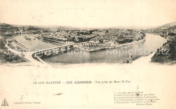 Cahors Vue prise du Mont Saint Cyr