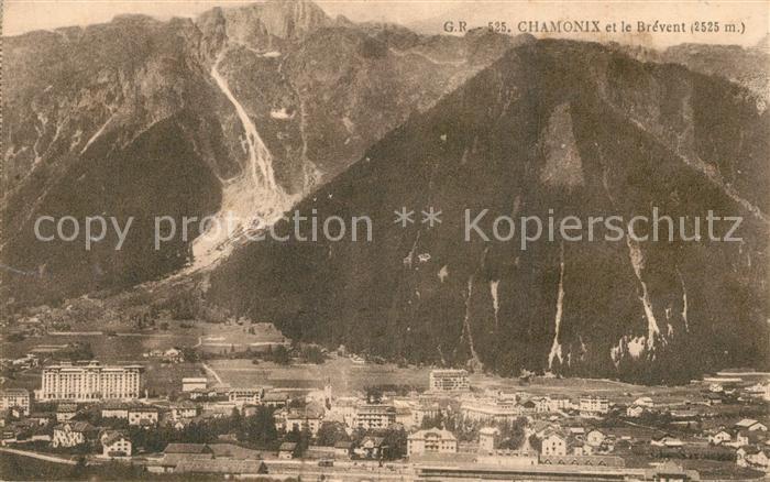 Chamonix Vue Generale et le Brévent Alpes