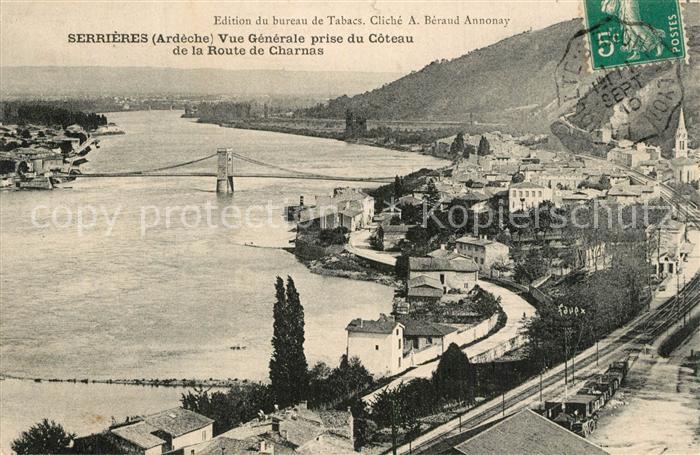 Serrieres Ardeche Vue Generale prise du côteau de la Route de Charnas
