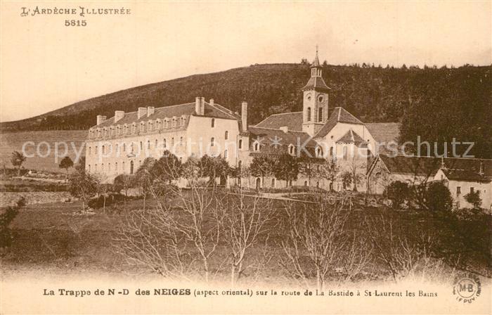 Saint-Laurent-les-Bains La Trappe de Notre Dame des Neiges sur la route de la Ba